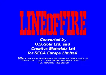 Line of Fire (UK) (1990) screen shot title